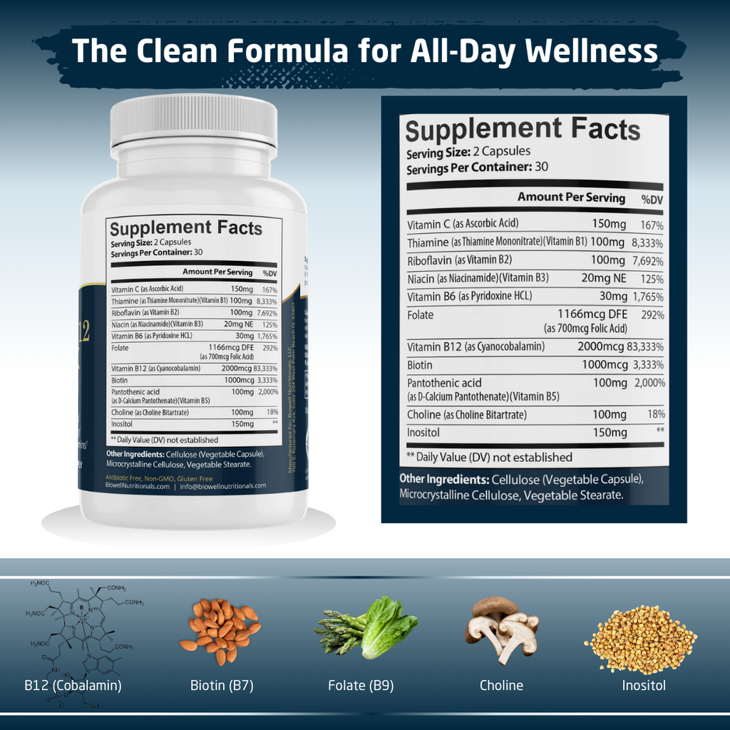 Vitamin B-12 Complex - with Choline & Inositol