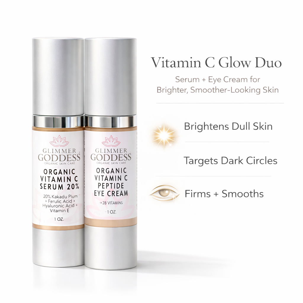 Organic Vitamin C Glow Duo – 20% Vitamin C + Peptide Eye Serum