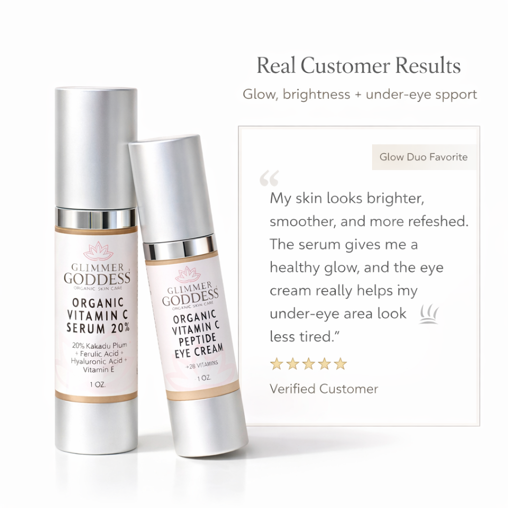 Organic Vitamin C Glow Duo – 20% Vitamin C + Peptide Eye Serum